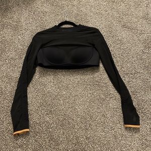 Ivy Park Long Sleeve Mesh Crop Top